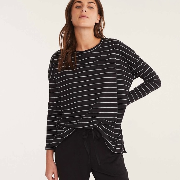 Lou & Grey Tops - Lou & Grey Striped Softserve Slub Tee